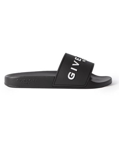 Givenchy Logo-embossed Rubber Slides - Black