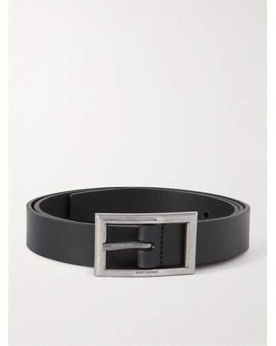 Saint Laurent 3cm Leather Belt - Black