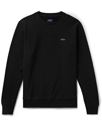 Noah Core Logo-embroidered Cotton-jersey Sweatshirt - Black