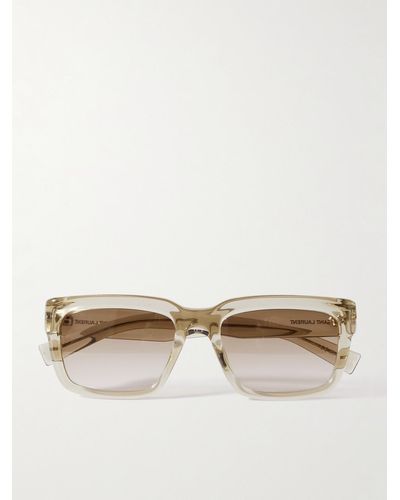 Saint Laurent Square-frame Acetate Sunglasses - Natural