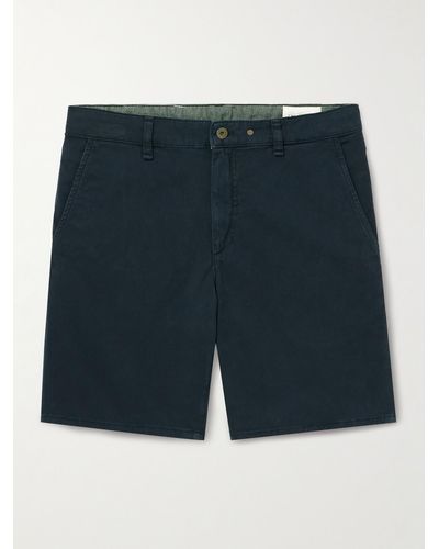 Rag & Bone Perry Straight-leg Cotton-blend Twill Shorts - Blue