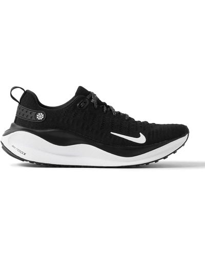 Nike React Infinity Run 4 Rubber-trimmed Flyknit Sneakers - Black