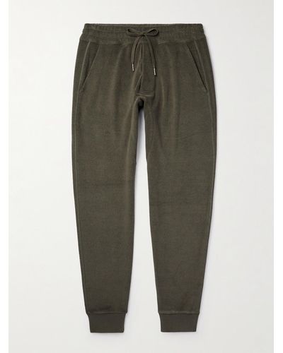 Tom Ford Tapered Cotton-terry Joggers - Green