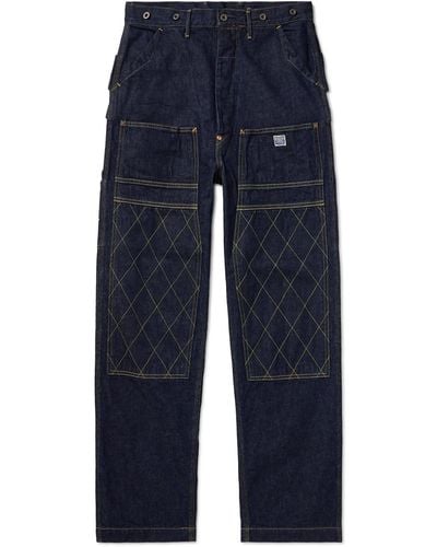 Kapital Lumber Straight-leg Paneled Jeans - Blue