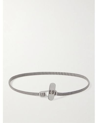 Miansai Metric Rope And Sterling Silver Bracelet - Metallic