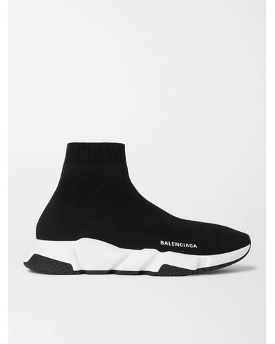 Balenciaga Sneakers slip-on in maglia stretch Speed - Bianco