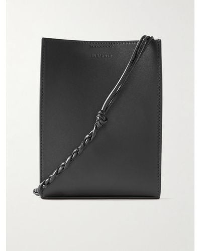 Jil Sander Tangle Small Leather Messenger Bag - Black
