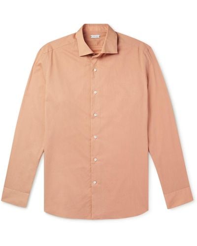 Caruso Cotton-poplin Shirt - Pink