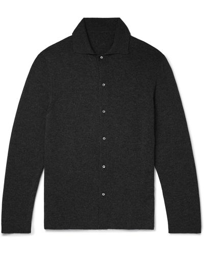 STÒFFA Slim-fit Cashmere Shirt - Black