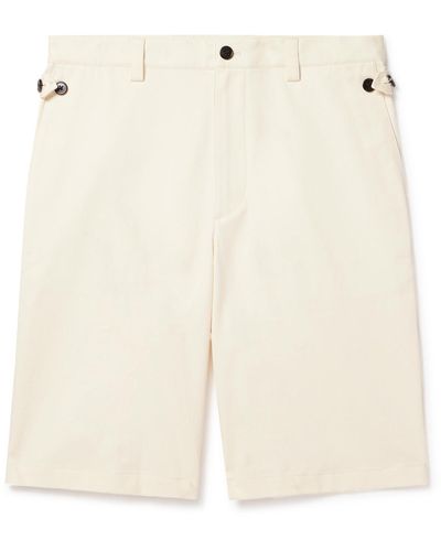 Theory Lucas Ossendrijver Straight-leg Stretch-cotton Twill Shorts - Natural