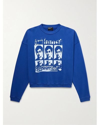 Enfants Riches Deprimes Xerox Boy Logo-print Cotton-jersey Sweatshirt - Blue