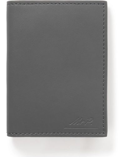 MR P. Harrison Full-grain Leather Cardholder - Gray