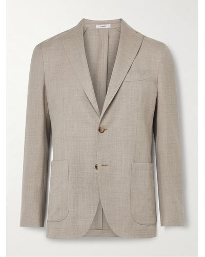 Boglioli Blazer slim-fit destrutturato in lana nattè K-Jacket - Neutro