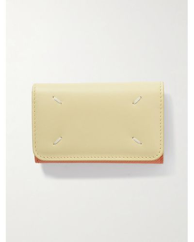 Maison Margiela Colour-block Leather Key Case - Natural