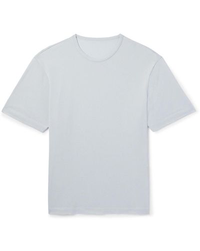 STÒFFA Cotton And Silk-blend Piquè T-shirt - White