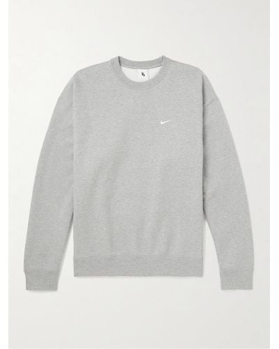 Nike NRG Sweatshirt aus Jersey aus einer Baumwollmischung mit Logostickerei - Grau