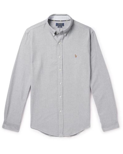 Polo Ralph Lauren Slim-fit Button-down Collar Cotton Oxford Shirt - Gray