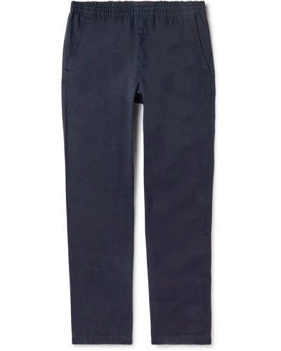 Norse Projects Evald Organic Cotton-twill Drawstring Pants - Blue