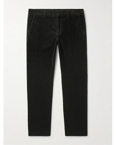 NN07 Theo 1322 Straight-leg Organic Cotton-blend Corduroy Pants - Black