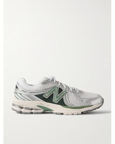 New Balance 860v2 Rubcer And Mesh Trainers - Grey