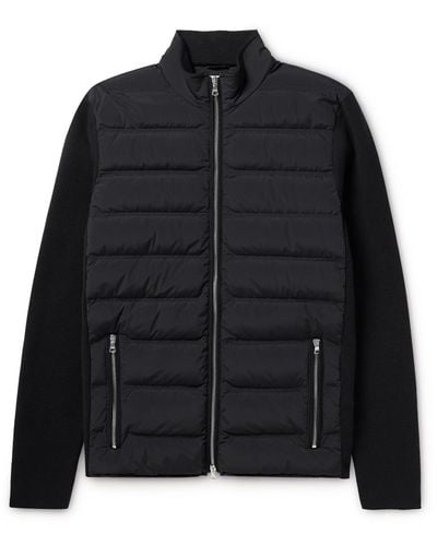 Orlebar Brown Wallace Quilted Shell And Merino Wool Down Jacket - Black