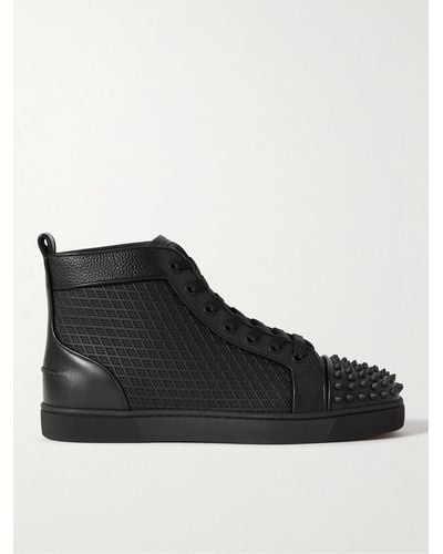 Christian Louboutin Lou Spikes Orlato High-top Trainers - Black