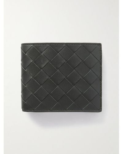 Bottega Veneta Intrecciato Leather Billfold Wallet - Black