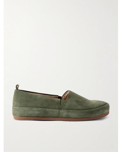Mulo Suede Loafers - Green