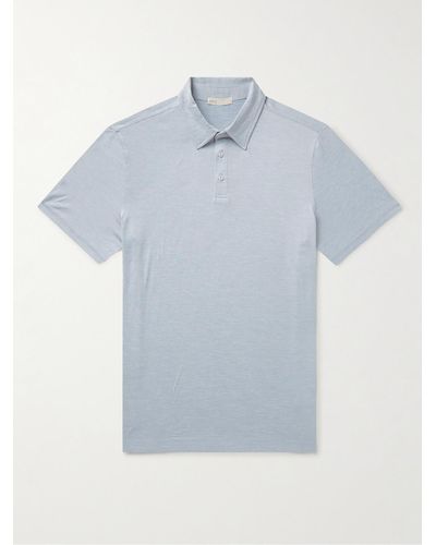 Onia Everyday Stretch-jersey Polo Shirt - Blue