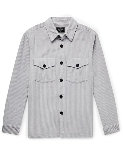 Portuguese Flannel Cotton-corduroy Shirt Jacket - Gray