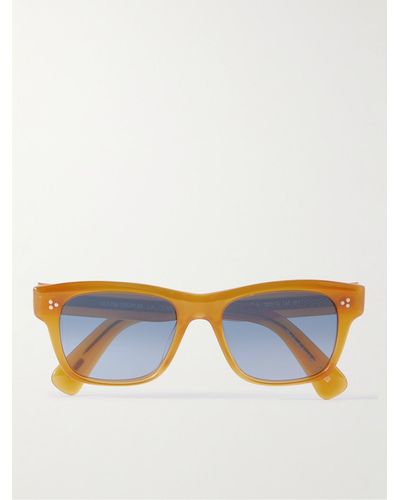 Oliver Peoples Birell Sun Sonnenbrille mit D-Rahmen aus Azetat - Blau