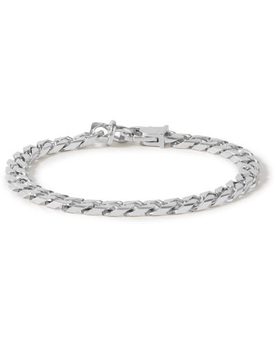 Tom Wood Frankie Rhodium-plated Chain Bracelet - White