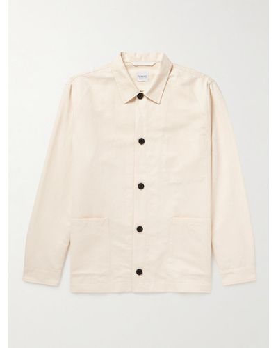 Sunspel Cotton And Linen-blend Jacket - Natural