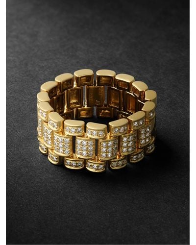 SHAY Gold Diamond Ring - Metallic