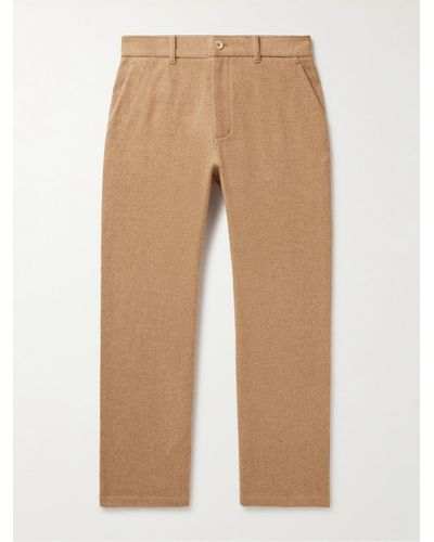 The Elder Statesman Straight-leg Cashmere Pants - Natural