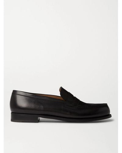 J.M. Weston 180 The Moccasin Leather Loafers - Black