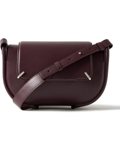 Bonastre Lovni Leather Messenger Bag - Purple