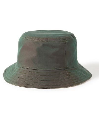Burberry Reversible Logo-embroidered Cotton-twill Bucket Hat - Green