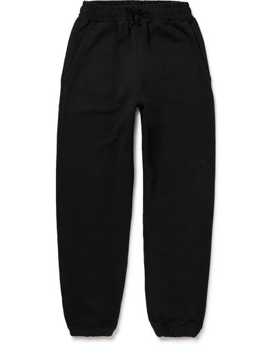 CDLP Mobilité Tapered Logo-embroidered Cotton-jersey Sweatpants - Black