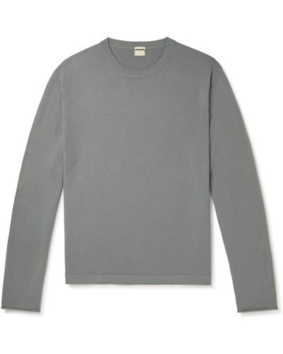 Massimo Alba Garment-dyed Wool Sweater - Gray