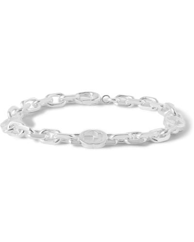 Gucci Sterling Silver Chain Bracelet - White