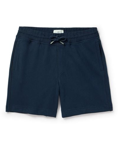 MR P. Straight-leg Cotton-jersey Drawstring Shorts - Blue