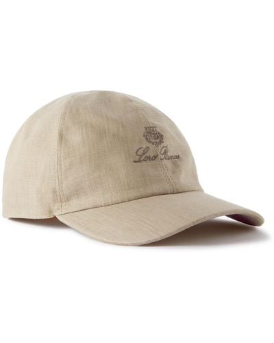 Loro Piana Logo-embroidered Linen Baseball Cap - Natural