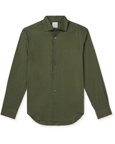 Paul Smith Slim-fit Cotton-twill Shirt - Green
