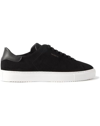 Axel Arigato Clean 90 Leather-trimmed Suede Sneakers - Black