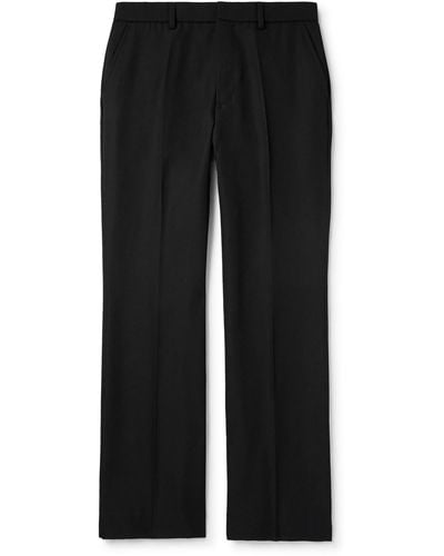 Second Layer Straight-leg Wool Pants - Black
