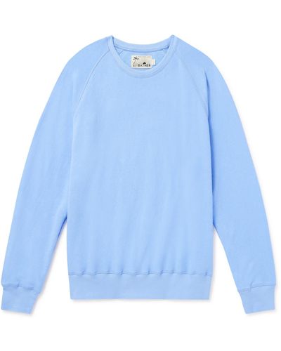 Bather Organic Cotton-jersey Sweatshirt - Blue