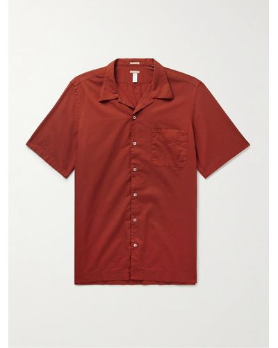 Massimo Alba Venice Hemd aus Baumwolle mit Reverskragen - Rot