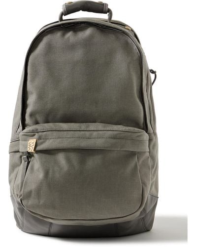 Visvim 22l Leather-trimmed Cordura® Backpack - Gray