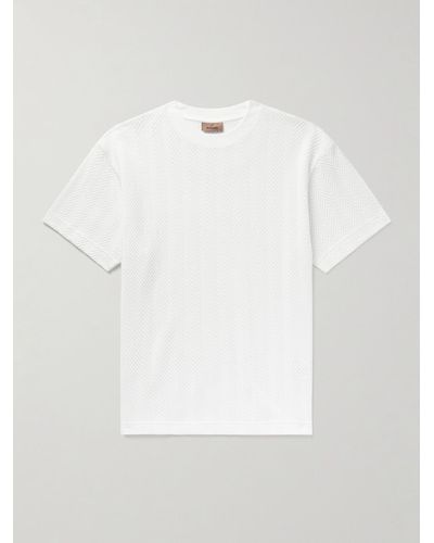 Missoni T-Shirt aus Jacquard-Strick aus einer Baumwollmischung - Weiß